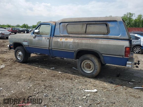 1991 Dodge D/W 250 z VIN 1B7KM26C5MS319916, wystawiony jako Copart lot #57512115 z przebiegiem 77 179 mil mil oraz Czysty tytuł • Clean title. Historia ofert i sprzedaży dostępna na DreamBid. Obrazek 2.