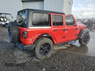 2021 Jeep Wrangler Unlimited Sport Altitude with VIN 1C4HJXDGXMW546873, listed as a Copart auction lot 44045685 with 33,592 mi miles and Salvage Title. Bid and sale history available at carsss.com. Image 3.