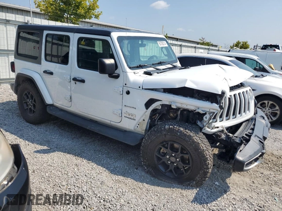 2021 Jeep Wrangler Unlimited Sahara с VIN 1C4HJXEG2MW862783, выставлен на аукционе Copart как лот 65708314 с пробегом 34 302 миль миль и На запчасти • Non repairable. История ставок и продаж доступна на DreamBid. Изображение 4.