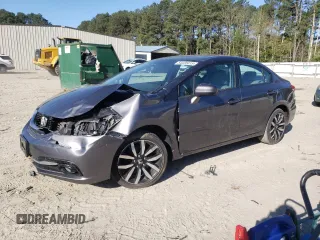 2015 Honda Civic EX-L with VIN 19XFB2F91FE214274, listed as a Copart auction lot 54435415 with Not Provided miles and Salvage Title. Bid and sale history available at DreamBid. Image 1.