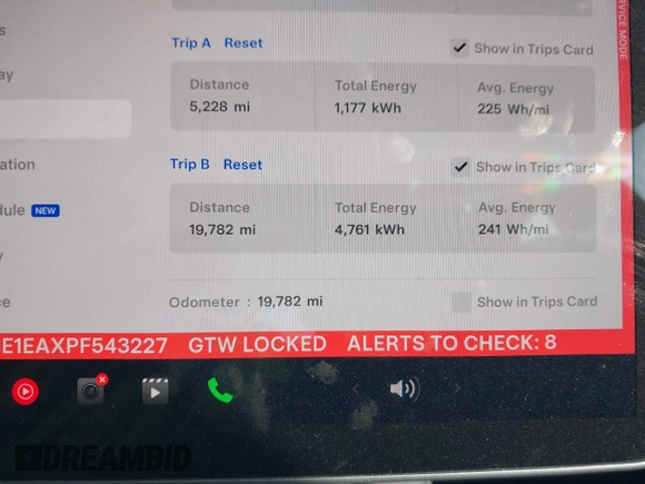 2023 Tesla Model 3 z VIN 5YJ3E1EAXPF543227, wystawiony jako IAAI lot #41150158 z przebiegiem 19 782 mil mil oraz . Historia ofert i sprzedaży dostępna na DreamBid. Obrazek 7.