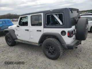 2024 Jeep Wrangler Willys with VIN 1C4PJXDG5RW350147, listed as a Copart auction lot 50164515 with 2,394 mi miles and Salvage title. Bid and sale history available at DreamBid. Image 2.