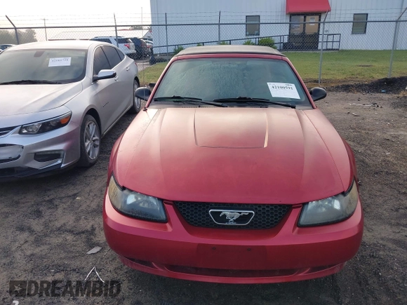 2004 Ford Mustang Deluxe with VIN 1FAFP44604F212319, listed as a IAAI auction lot 42100591 with 191,992 mi miles. Bid and sale history available at carsss.com. Image 16.