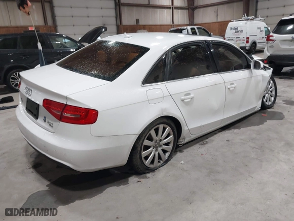 2013 Audi A4 Premium with VIN WAUBFAFL8DN036913, listed as a IAAI auction lot 41859868 with 80,112 mi miles. Bid and sale history available at carsss.com. Image 4.