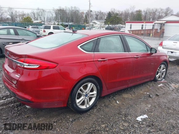 2018 Ford Fusion SE with VIN 3FA6P0HD2JR239408, listed as a IAAI auction lot 40846529 with 56,451 mi miles. Bid and sale history available at carsss.com. Image 4.