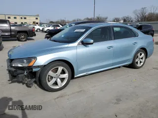 2013 Volkswagen Passat SE w/Sunroof & Nav with VIN 1VWBP7A36DC036573, listed as a Copart auction lot 48160975 with 124,403 mi miles and Salvage Title. Bid and sale history available at carsss.com. Image 1.