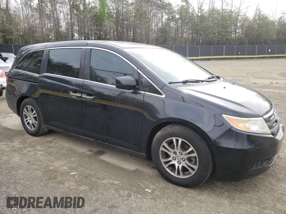 2012 Honda Odyssey EX-L with VIN 5FNRL5H67CB025164, listed as a Copart auction lot 51873715 with 110,260 mi miles and Salvage Title. Bid and sale history available at carsss.com. Image 4.
