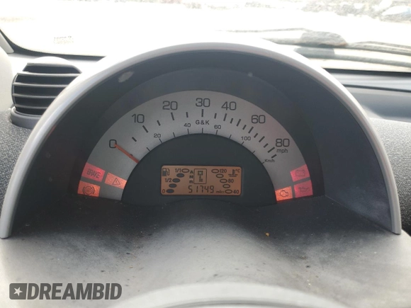 2006 Smart fortwo with VIN WME4503321J273497, listed as a Copart auction lot 83279784 with 51,749 mi miles and Non Repairable. Bid and sale history available at DreamBid. Image 9.