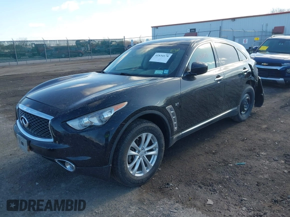 2017 Infiniti QX70 with VIN JN8CS1MW5HM414833, listed as a IAAI auction lot 41834178 with 85,289 mi miles. Bid and sale history available at carsss.com. Image 17.