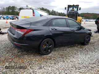 2021 Hyundai Elantra SEL with VIN 5NPLS4AG5MH023079, listed as a Copart auction lot 46141644 with 77,609 mi miles and Salvage Title. Bid and sale history available at carsss.com. Image 3.