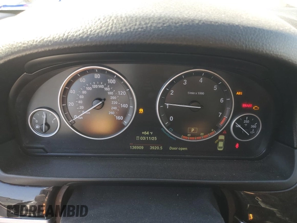 2016 BMW 5 Series 528i with VIN WBA5A5C59GG350555, listed as a Copart auction lot 48623835 with 136,909 mi miles and Salvage Title. Bid and sale history available at DreamBid. Image 9.