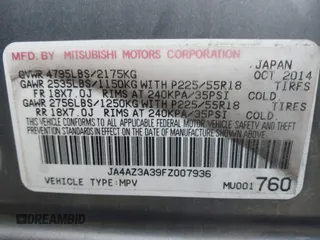 2015 Mitsubishi Outlander SE with VIN JA4AZ3A39FZ007936, listed as a IAAI auction lot 41003206 with 136,017 mi miles and . Bid and sale history available at DreamBid. Image 9.