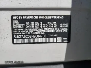 2022 BMW X5 xDrive45e with VIN 5UXTA6C03N9L84706, listed as a Copart auction lot 50725583 with 25,616 mi miles. Bid and sale history available at carsss.com. Image 13.