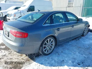 2015 Audi A4 Premium Plus with VIN WAUFFAFL6FN004207, listed as a IAAI auction lot 41639153 with 62,409 mi miles. Bid and sale history available at carsss.com. Image 4.