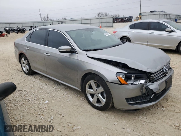 2013 Volkswagen Passat SE with VIN 1VWBH7A37DC001182, listed as a Copart auction lot 45026685 with 116,967 mi miles and Salvage Title. Bid and sale history available at carsss.com. Image 4.