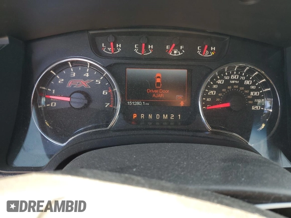2013 Ford F-150 XL with VIN 1FTFW1ET4DKG27781, listed as a Copart auction lot 57953075 with 151,280 mi miles and Salvage title. Bid and sale history available at DreamBid. Image 9.