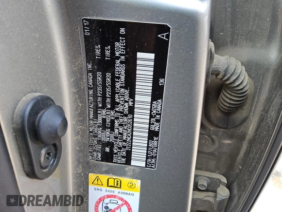 2017 Lexus RX 350 with VIN 2T2ZZMCA2HC052610, listed as a Copart auction lot 58565945 with 137,956 mi miles and Salvage title. Bid and sale history available at DreamBid. Image 13.