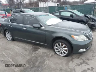 2009 Lexus LS 460 with VIN JTHCL46F895002634, listed as a IAAI auction lot 41345700 with 130,208 mi miles and . Bid and sale history available at DreamBid. Image 1.
