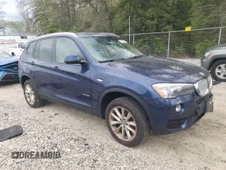 2017 BMW X3 xDrive28i with VIN 5UXWX9C55H0T14187, listed as a Copart auction lot 55049325 with 173,346 mi miles and Salvage Title. Bid and sale history available at DreamBid. Image 4.