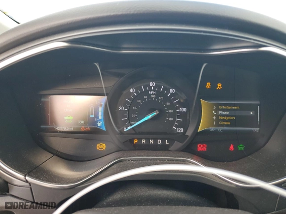 2013 Ford Fusion Titanium Hybrid with VIN 3FA6P0RU2DR357929, listed as a Copart auction lot 86152064 with 142,079 mi miles and Clean Title. Bid and sale history available at carsss.com. Image 9.