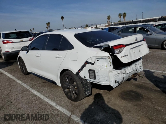 2023 Toyota Corolla SE with VIN 5YFP4MCE9PP152991, listed as a Copart auction lot 45677505 with 23,407 mi miles and Salvage Title. Bid and sale history available at carsss.com. Image 2.
