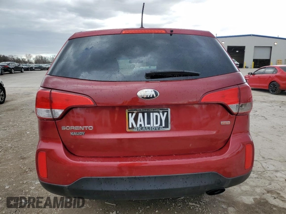 2015 Kia Sorento LX with VIN 5XYKT3A61FG567129, listed as a Copart auction lot 47701375 with 195,130 mi miles and Clean Title. Bid and sale history available at DreamBid. Image 6.