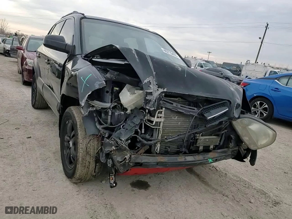 2008 Hyundai Tucson SE with VIN KM8JN12D08U880726, listed as a Copart auction lot 46215405 with 165,615 mi miles and Salvage Title. Bid and sale history available at carsss.com. Image 12.