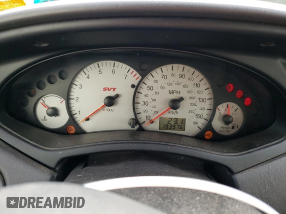 2002 Ford Focus SVT with VIN 3FAHP39592R229140, listed as a Copart auction lot 45146425 with 193,976 mi miles and Salvage Title. Bid and sale history available at DreamBid. Image 9.