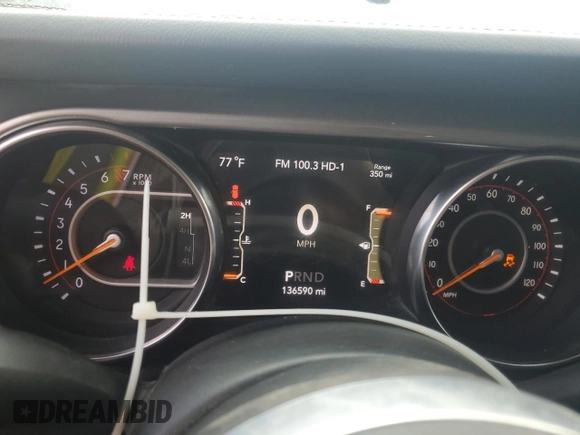 2019 Jeep Wrangler Unlimited Sahara с VIN 1C4HJXEG6KW580031, выставлен на аукционе Copart как лот 59687835 с пробегом 136 590 миль миль и Списание • Salvage title. История ставок и продаж доступна на DreamBid. Изображение 9.