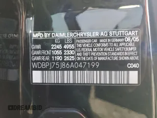 2006 Mercedes-Benz CL 5.0L with VIN WDBPJ75J86A047199, listed as a Copart auction lot 79917354 with Not Provided miles and Salvage Title. Bid and sale history available at carsss.com. Image 14.