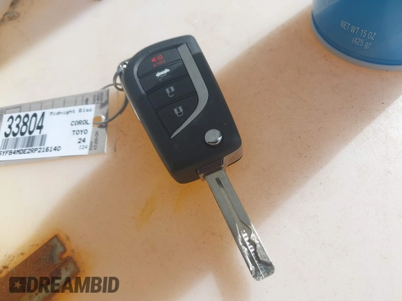 2024 Toyota Corolla LE with VIN 5YFB4MDE2RP216140, listed as a IAAI auction lot 41854248 with Not provided miles and . Bid and sale history available at DreamBid. Image 11.