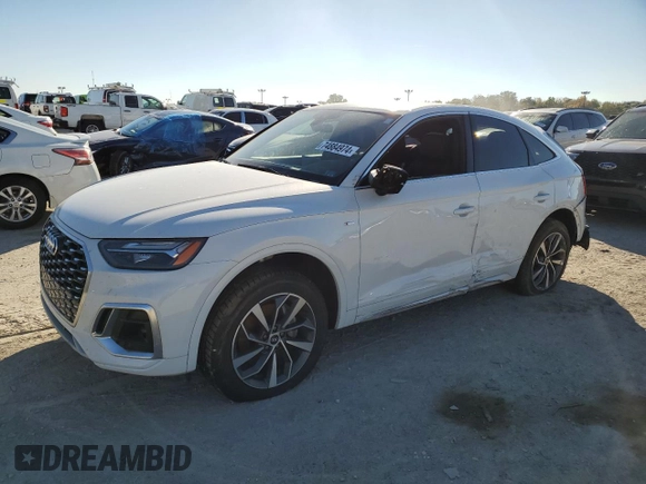 2021 Audi Q5 Sportback Premium Plus with VIN WA15AAFY8M2083428, listed as a Copart auction lot 74884974 with 39,937 mi miles and Non repairable. Bid and sale history available at DreamBid. Image 1.