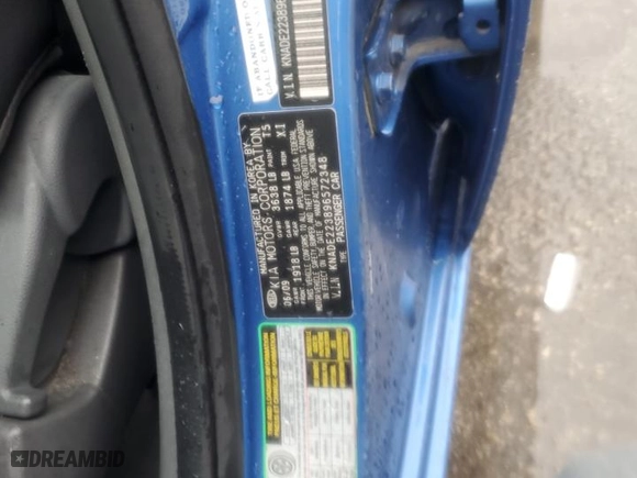 2009 Kia Rio SX with VIN KNADE223896572348, listed as a Copart auction lot 51949235 with 161,546 mi miles and Salvage Title. Bid and sale history available at carsss.com. Image 13.