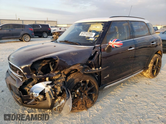 2015 MINI Countryman S with VIN WMWZC5C57FWP48606, listed as a Copart auction lot 47212255 with 104,922 mi miles and Salvage Title. Bid and sale history available at DreamBid. Image 1.