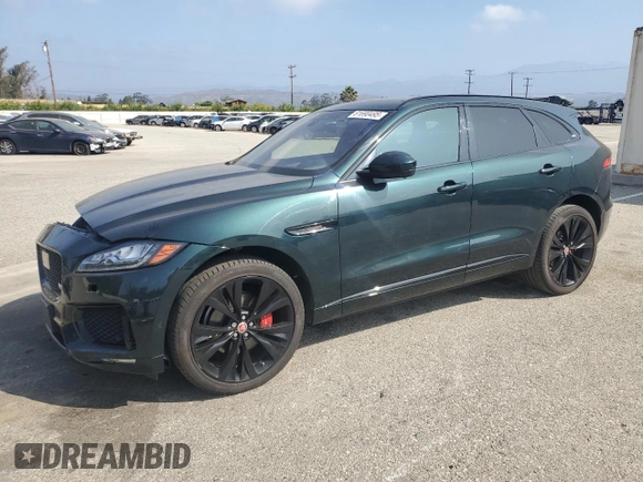 2017 Jaguar F-Pace S with VIN SADCM2BV6HA098113, listed as a Copart auction lot 61690495 with 54,500 mi miles and Salvage title. Bid and sale history available at DreamBid. Image 1.