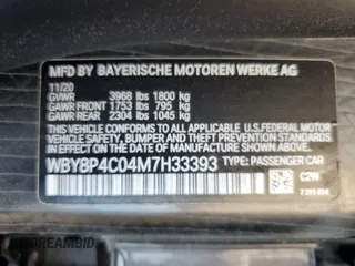2021 BMW i3 z VIN WBY8P4C04M7H33393, wystawiony jako Copart lot #57854785 z przebiegiem 48 274 mil mil oraz Szkoda całkowita • Salvage title. Historia ofert i sprzedaży dostępna na DreamBid. Obrazek 13.