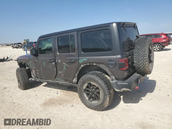 2018 Jeep Wrangler Unlimited Rubicon with VIN 1C4HJXFN6JW203324, listed as a Copart auction lot 47960635 with 80,383 mi miles and Salvage title. Bid and sale history available at DreamBid. Image 2.