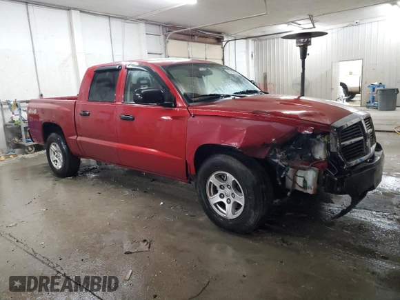 2006 Dodge Dakota ST with VIN 1D7HW28K36S627328, listed as a Copart auction lot 43163905 with 196,433 mi miles and Salvage Title. Bid and sale history available at DreamBid. Image 4.