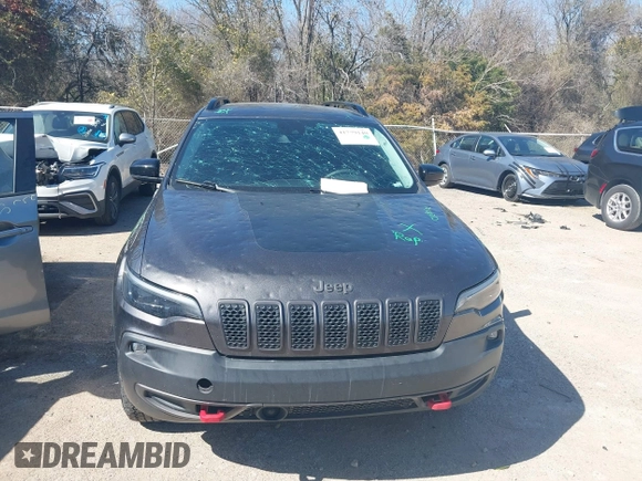 2022 Jeep Cherokee Trailhawk with VIN 1C4PJMBX4ND535037, listed as a IAAI auction lot 41779140 with 49,733 mi miles. Bid and sale history available at carsss.com. Image 12.