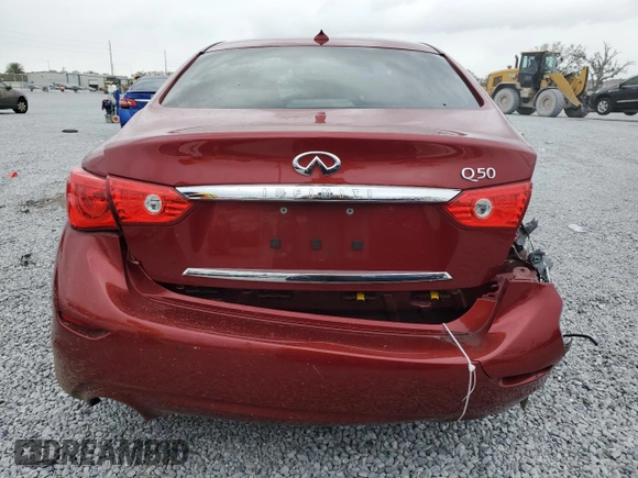 2016 Infiniti Q50 Premium with VIN JN1EV7AP8GM302802, listed as a Copart auction lot 88995315 with Not provided miles and Salvage title. Bid and sale history available at DreamBid. Image 6.