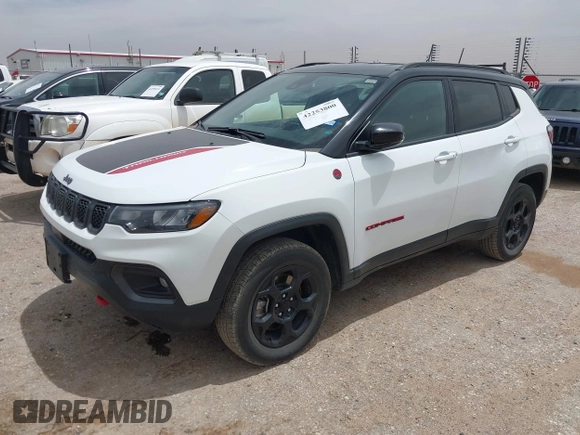 2023 Jeep Compass Trailhawk with VIN 3C4NJDDN3PT544408, listed as a IAAI auction lot 42253800 with 53,105 mi miles and . Bid and sale history available at DreamBid. Image 17.