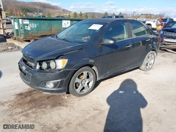 2015 Chevrolet Sonic LTZ with VIN 1G1JE5SB1F4100913, listed as a IAAI auction lot 41039461 with NaN miles. Bid and sale history available at carsss.com. Image 2.
