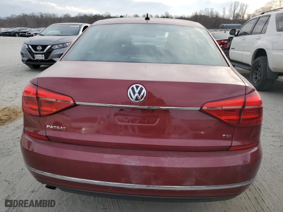 2016 Volkswagen Passat 1.8T S with VIN 1VWAS7A37GC034314, listed as a Copart auction lot 47131535 with 64,198 mi miles and Salvage Title. Bid and sale history available at carsss.com. Image 6.