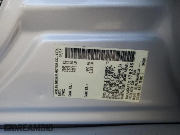 2018 Nissan Maxima SL z VIN 1N4AA6AP1JC378236, wystawiony jako Copart lot #55470915 z przebiegiem 151 950 mil mil oraz Szkoda całkowita • Salvage title. Historia ofert i sprzedaży dostępna na DreamBid. Obrazek 12.