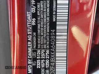 2019 Mercedes-Benz E-Class E 300 with VIN WDDZF4JBXKA640894, listed as a Copart auction lot 67495542 with 45,770 mi miles. Bid and sale history available at carsss.com. Image 12.