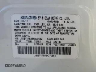 2011 Infiniti M37 with VIN JN1BY1AR8BM370552, listed as a Copart auction lot 77943874 with 199,187 mi miles and Salvage Title. Bid and sale history available at carsss.com. Image 14.