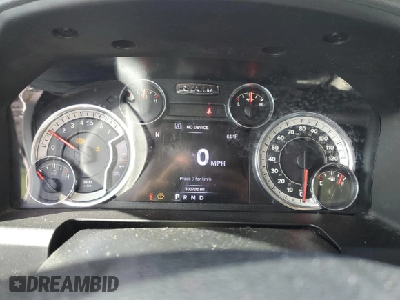 2016 Ram 1500 Lone Star with VIN 3C6RR6LT7GG287940, listed as a Copart auction lot 52033005 with 100,702 mi miles and Salvage Title. Bid and sale history available at carsss.com. Image 9.