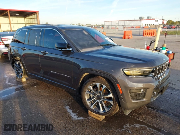 2023 Jeep Grand Cherokee Overland with VIN 1C4RJHDGXP8864365, listed as a IAAI auction lot 40502141 with 3,911 mi miles and . Bid and sale history available at DreamBid. Image 1.