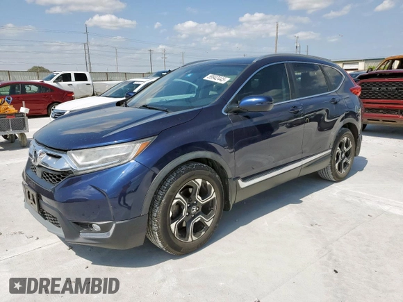 2018 Honda CR-V Touring with VIN 7FARW1H91JE026094, listed as a Copart auction lot 59942445 with 150,329 mi miles and Salvage title. Bid and sale history available at DreamBid. Image 1.