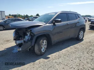 2018 Jeep Compass Sport with VIN 3C4NJCABXJT105430, listed as a Copart auction lot 59237575 with 104,600 mi miles and Salvage title. Bid and sale history available at DreamBid. Image 1.